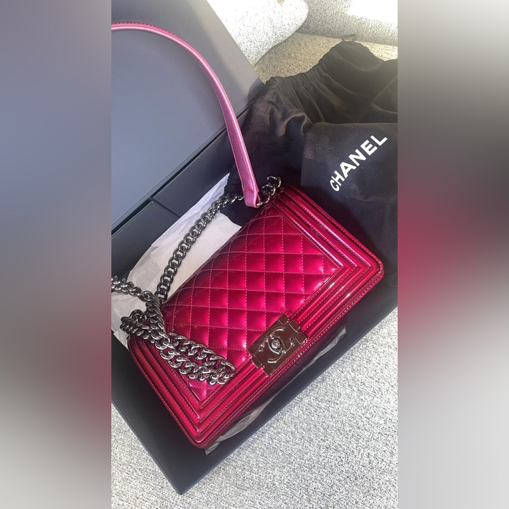 Chanel Fuchsia Quilted Shoulder Bag